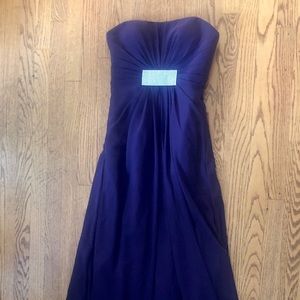 Prom Dress Strapless w/ Bead Detail Purple Size 4